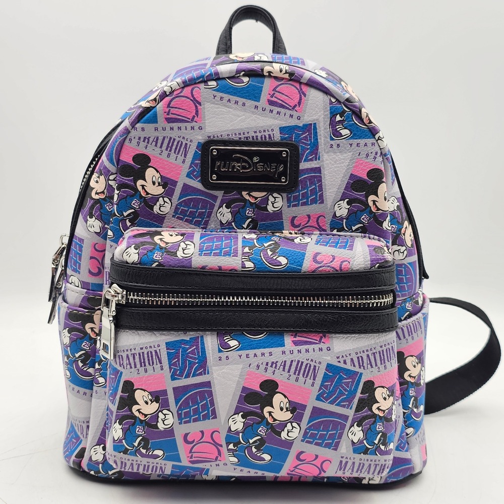 Run Disney Loungefly WDW Running Marathon 25th Anniversary Backpack Bag 2018